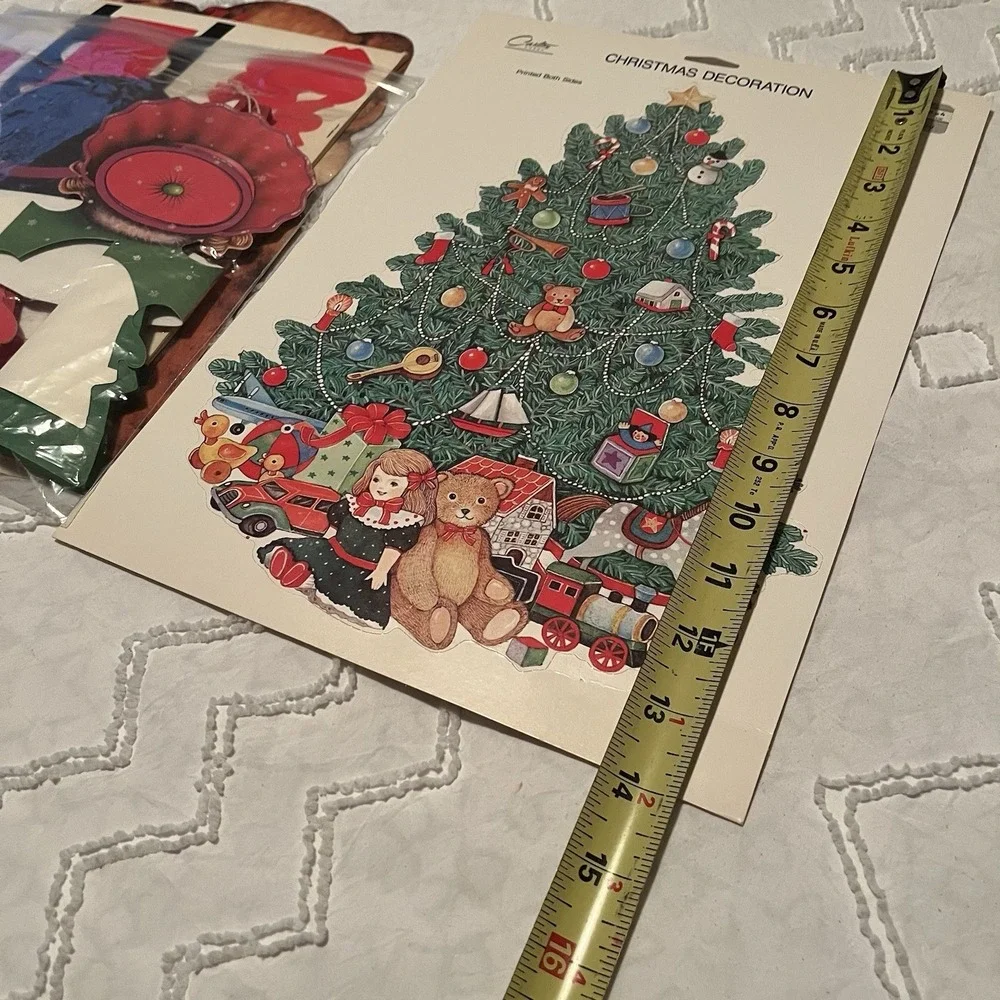 VTG‎ 80s Made In USA Die Cut & Honeycomb Christmas Decor Lot Tree Angels Bells